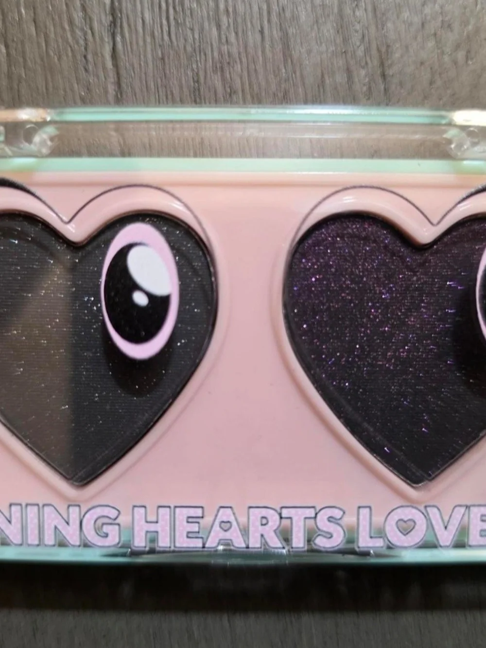 Kimchi Chic Beauty Wet Gloss & Spinning Hearts Love Palette in Purple and Aqua